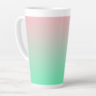 Caneca De Café Latte O pastel cor-de-rosa e verde-claro deve ser sempre