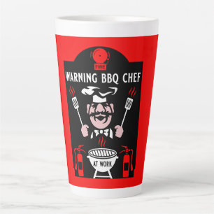 Caneca De Café Latte O pior cozinheiro de CHURRASCO do mundo