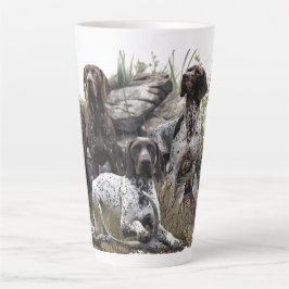 Caneca De Café Latte O Pointer Alemão de Pelo Curto ou Deutsch Kurzhaar
