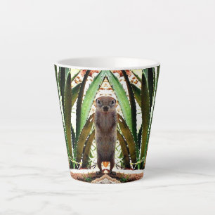 Caneca De Café Latte "O Rei" O Esquilo Terrestre Latte Mug