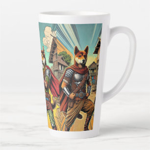 Caneca De Café Latte O Supercão Russo Latte Mug: O Herói Indie