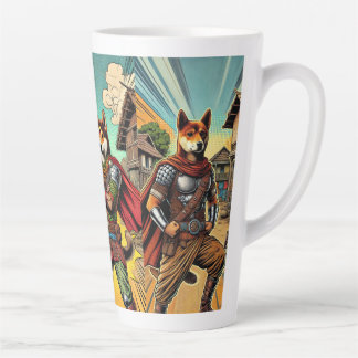 Caneca De Café Latte O Supercão Russo Latte Mug: O Herói Indie