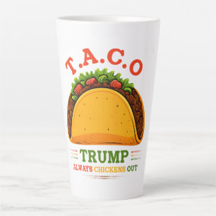Caneca De Café Latte O Taco Trump Sempre Fala Engraçado