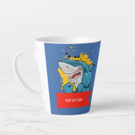 CANECA DE CAFÉ LATTE O TUBARÃO 