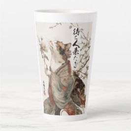 Caneca De Café Latte "O Um Virá" Caneca de Latte de Arte de Gato Japonê