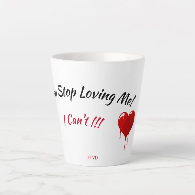 Caneca De Café Latte O Vampiro Diaria TVD Latte Mug (Frente)