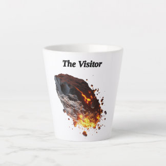 Caneca De Café Latte "O visitante," Rocha Espacial do espaço sideral