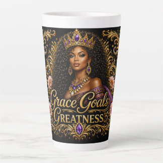 Caneca De Café Latte Objetivos de Graça Grandeza