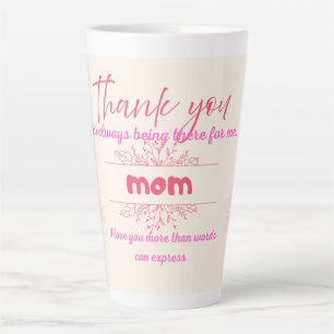 Caneca De Café Latte Obrigada por estar sempre ao meu lado, Mãe