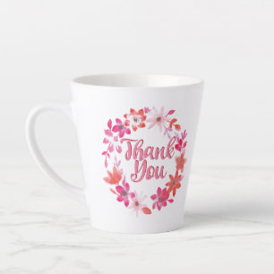 Caneca De Café Latte Obrigado Nota - Folheto Manuscrito Muitos Obrigado