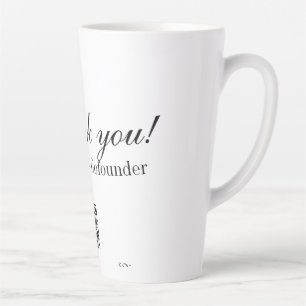 Caneca De Café Latte Obrigado pela compra detalhes do negócio da famíli
