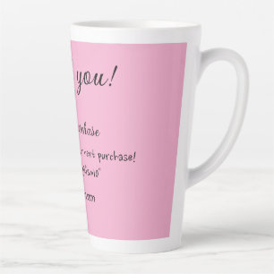 Caneca De Café Latte Obrigado por adquirir detalhes comerciais da famíl