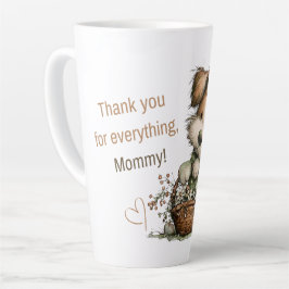 Caneca De Café Latte Obrigado por tudo, Mamãe!