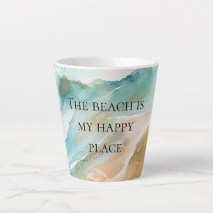 Caneca De Café Latte Oceano de praia