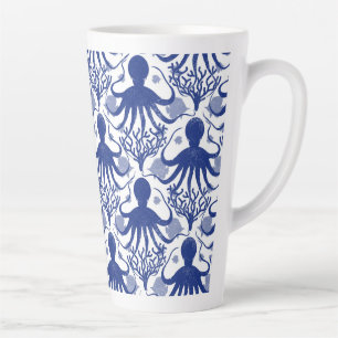 Caneca De Café Latte Octopus (fundo leve)