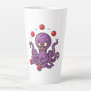 Caneca De Café Latte Octopus malabarista irado