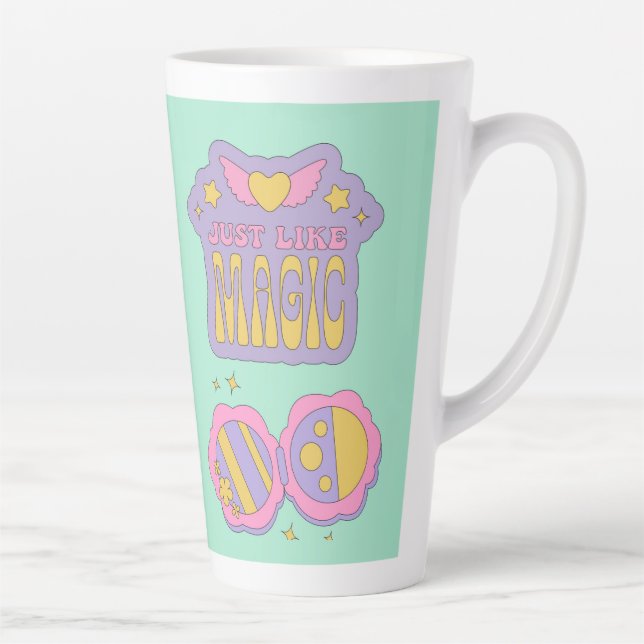 Caneca De Café Latte óculos mágicos estilo anos 90 (Direita)