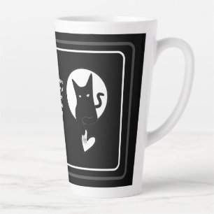 Caneca De Café Latte Ode para amar a lata de gato pela poeta Adiela Ako