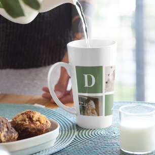 Caneca De Café Latte Oferta de fotos e Dias de os pais felizes para a C