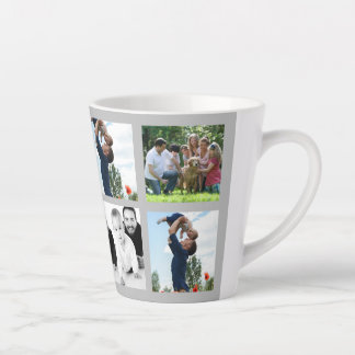 Caneca De Café Latte Oito Fotografias Personalizadas Da Lâmina