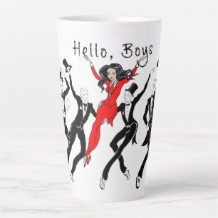 Caneca De Café Latte Olá, Rapazes, Lata Grande
