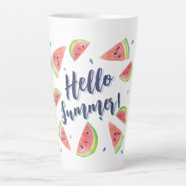 Caneca De Café Latte Olá Summer
