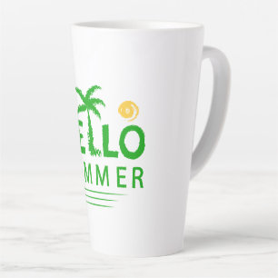 Caneca De Café Latte Olá Summer