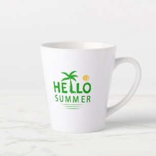 Caneca De Café Latte Olá Summer