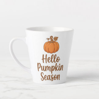 Caneca De Café Latte Olá temporada da abóbora