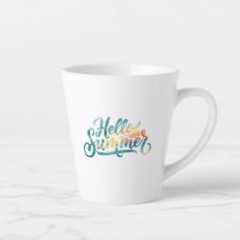 Caneca De Café Latte Olá Verão
