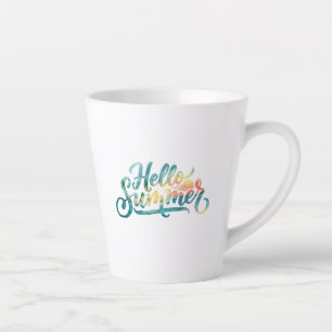 Caneca De Café Latte Olá Verão