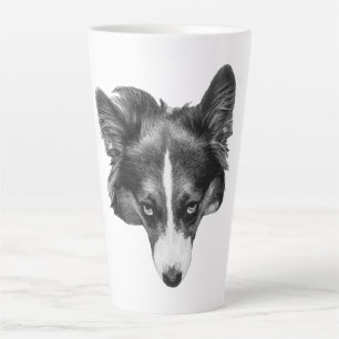 Caneca De Café Latte olhar suave corgi calmo