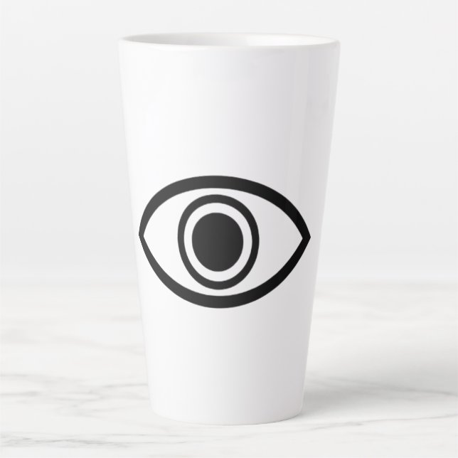 Caneca De Café Latte olho que tudo vê (Frente)