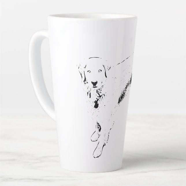 Caneca De Café Latte Olhos Estáveis na Colheita Dusk (Ângulo esquerdo)