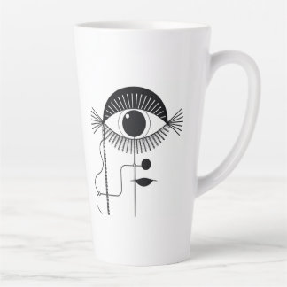 Caneca De Café Latte Olhos Estou Feliz Em Ver-Te A Arte Abstrato
