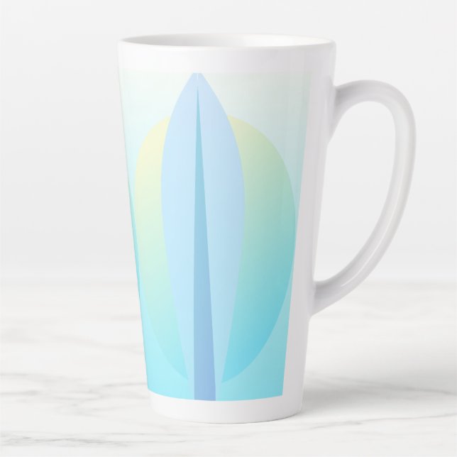 Caneca De Café Latte Ombre Surf Verão (Direita)