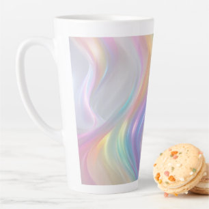 Caneca De Café Latte Ondas de Luz
