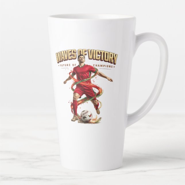 Caneca De Café Latte ondas de vitória (Direita)