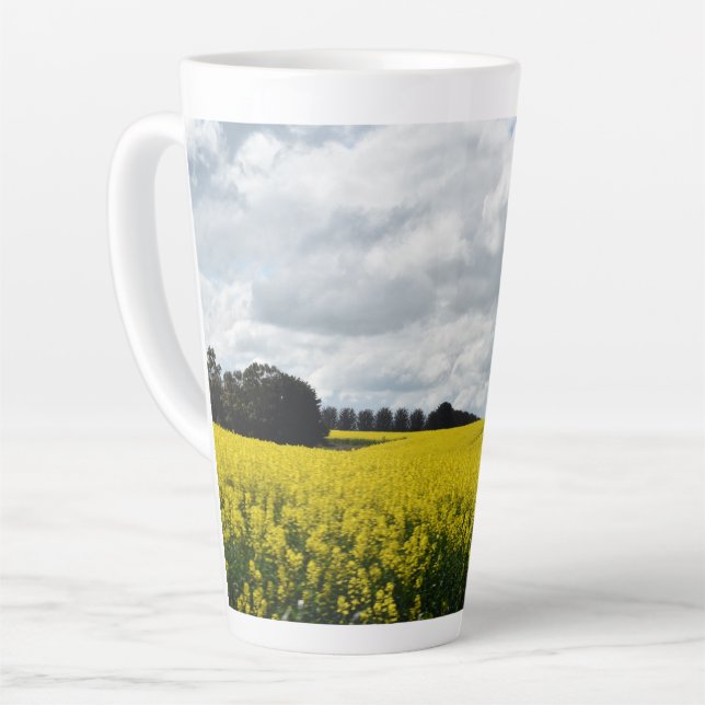 Caneca De Café Latte Ondas Douradas de Streatham (Ângulo esquerdo)