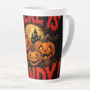 Caneca De Café Latte Onde Está Minha Camiseta de Abóbora de Halloween C