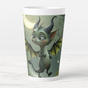 Caneca De Café Latte Onde os raios da lua dançam, um pouco de travessur