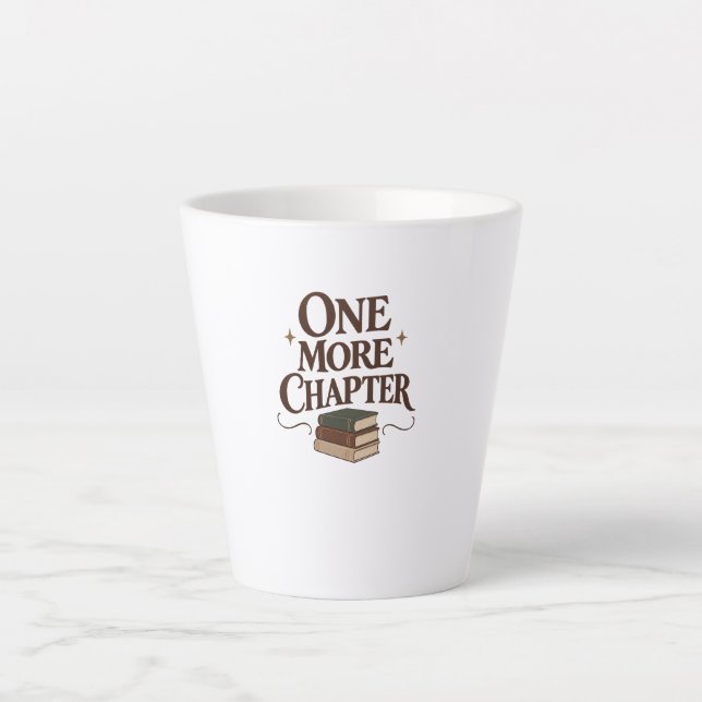Caneca De Café Latte One More Chapter - Book Lover Reading Tee (Frente)