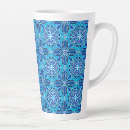 Caneca De Café Latte  “Opalina Oceânica”