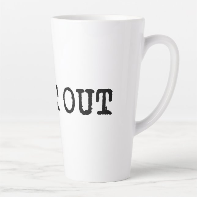 Caneca De Café Latte OPT OUT T-Shirt (Direita)