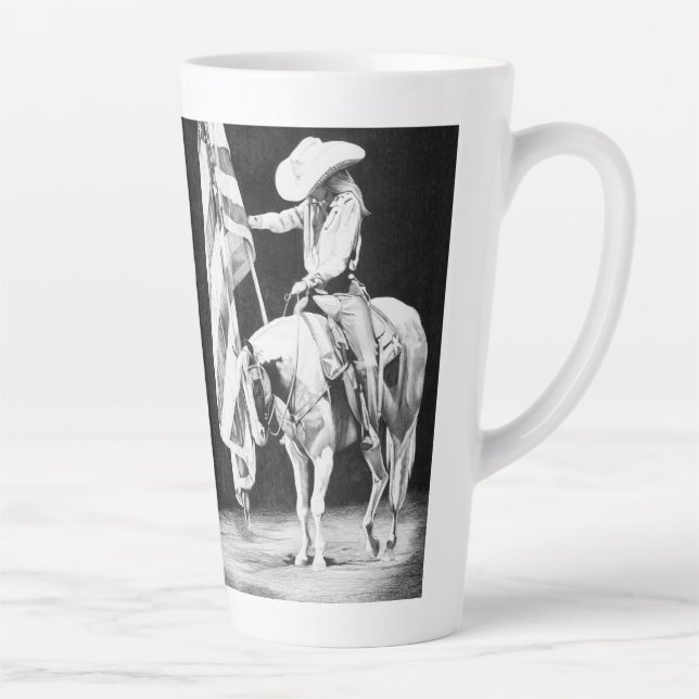 Caneca De Café Latte Orações de Stampede (esferográfica) (Direita)