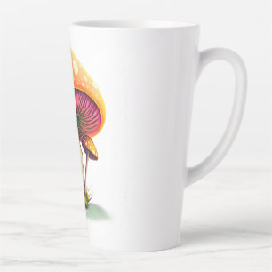 Caneca De Café Latte Orange Amanita Muscaria Latte Mug