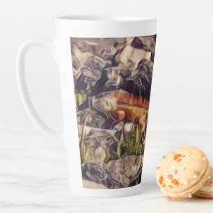 Caneca De Café Latte Orange Guana Art Latte Mug