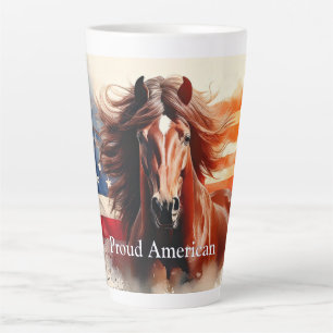 Caneca De Café Latte Orgulho de Cavalo Americano