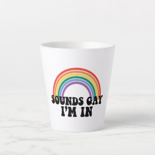 Caneca De Café Latte Orgulho Gay LGBT Arco-íris Soa Gay Estou Dentro 