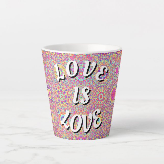 Caneca De Café Latte Orgulho Love Is Love  (Frente)